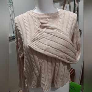 It's our time , medium knitted sweater long sleeve , bell sleeve , euc